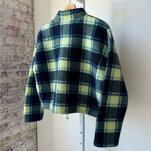 American Eagle Plaid Cropped Pullover Quarter Zip XS - Picture 4 of 8